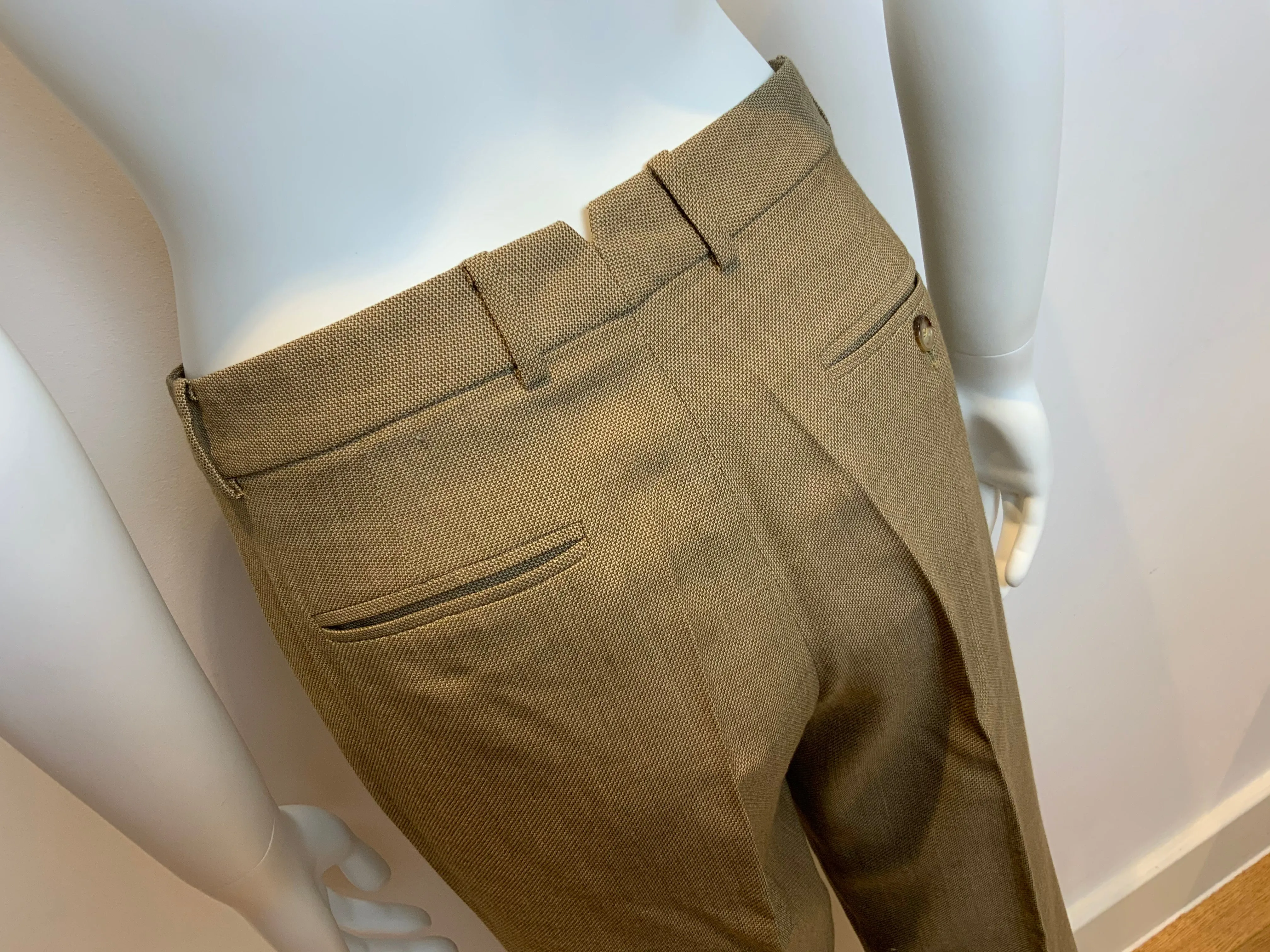 Ralph Lauren Black Label Brown Straight Cashmere Wool Pants Trousers Size US 8 ladies