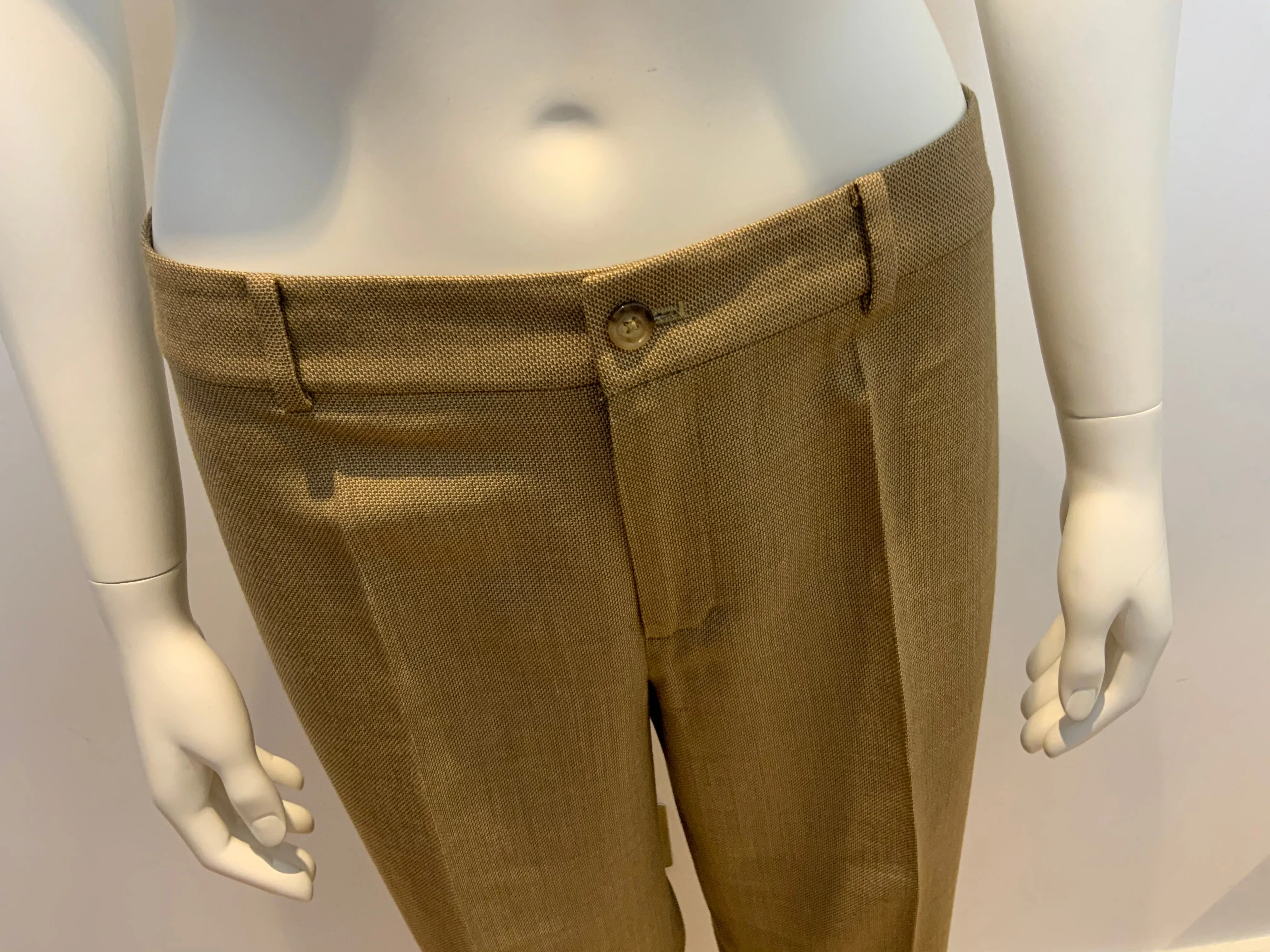 Ralph Lauren Black Label Brown Straight Cashmere Wool Pants Trousers Size US 8 ladies