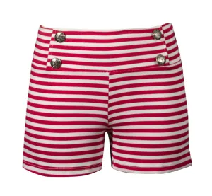 Red Sailor Striped Shorts