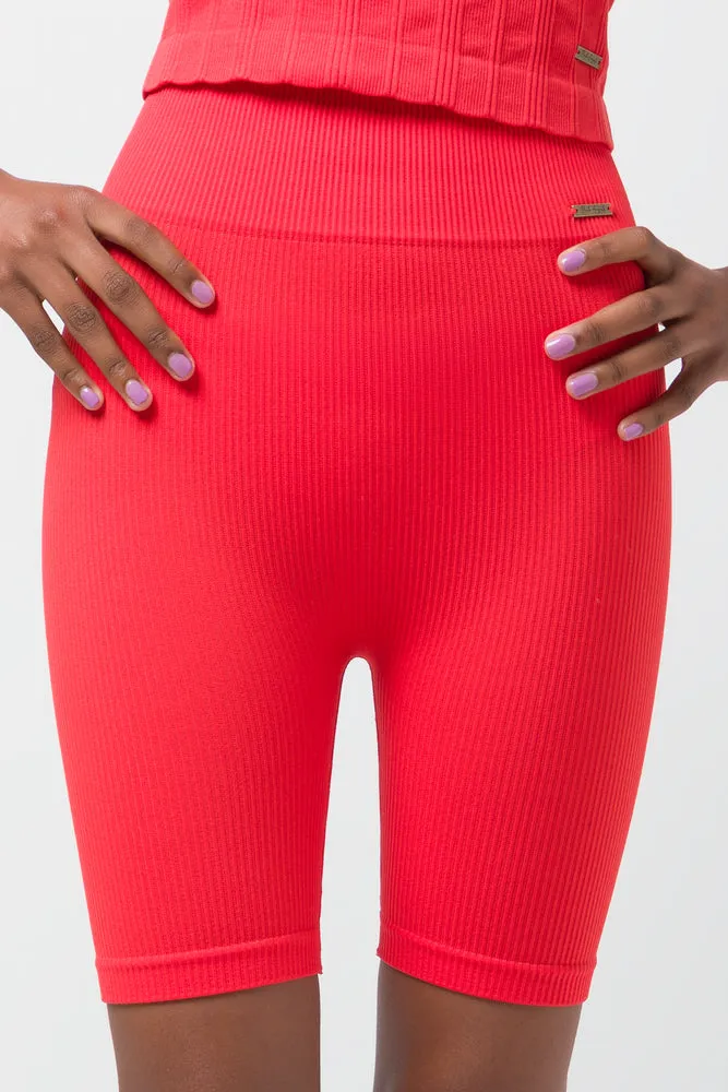 Seamless Cycle Shorts Fiesta Red