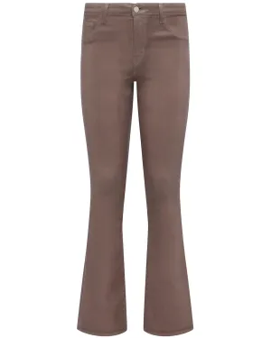 Selma High Rise Sleek Baby Bootcut Jean in Coated Taupe