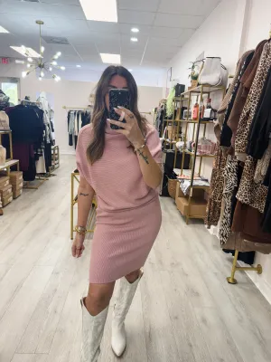 Slouch Neck Dolman Midi Dress