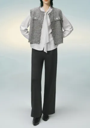 Smoke Gray Chic Duffle Knitwear