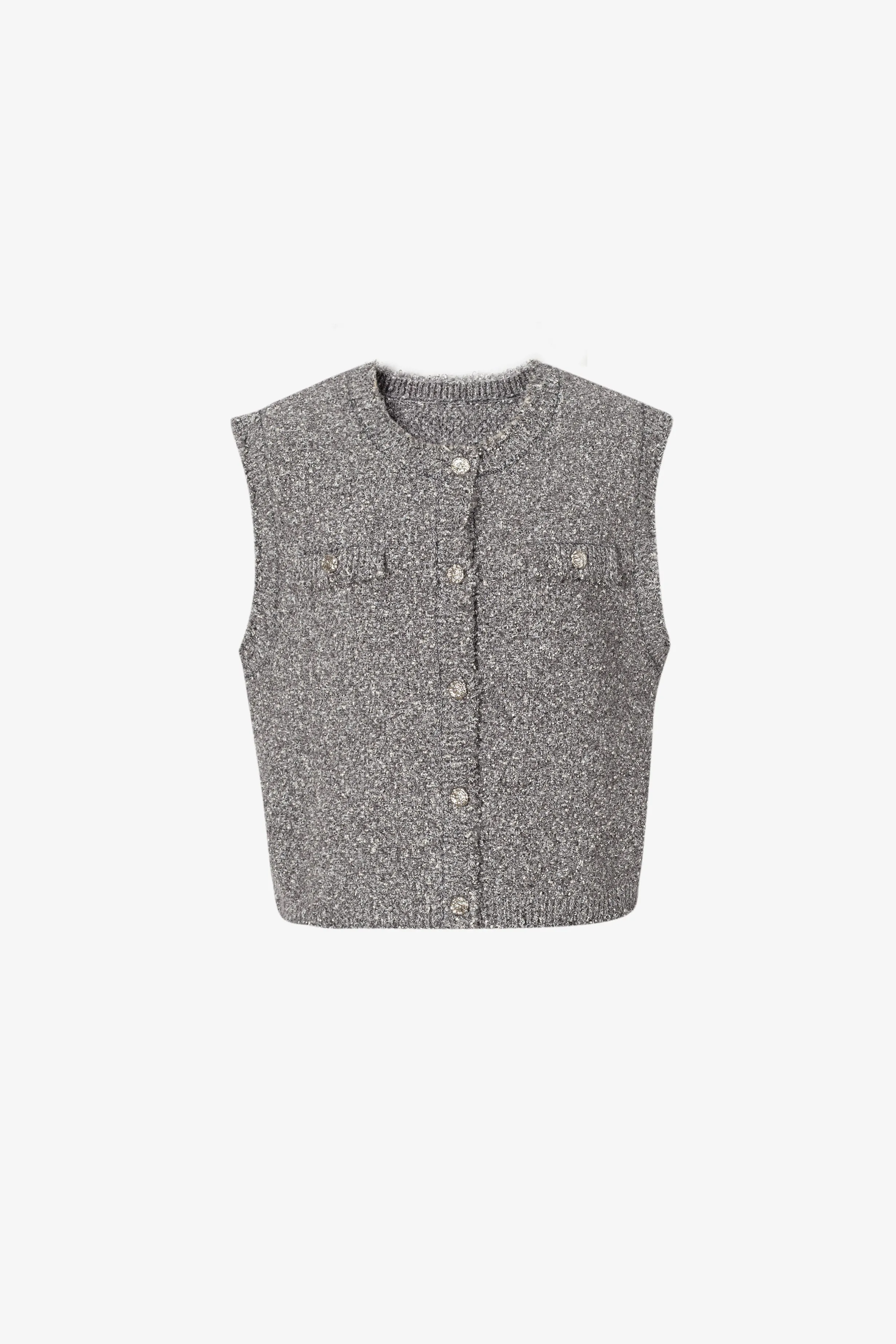 Smoke Gray Chic Duffle Knitwear