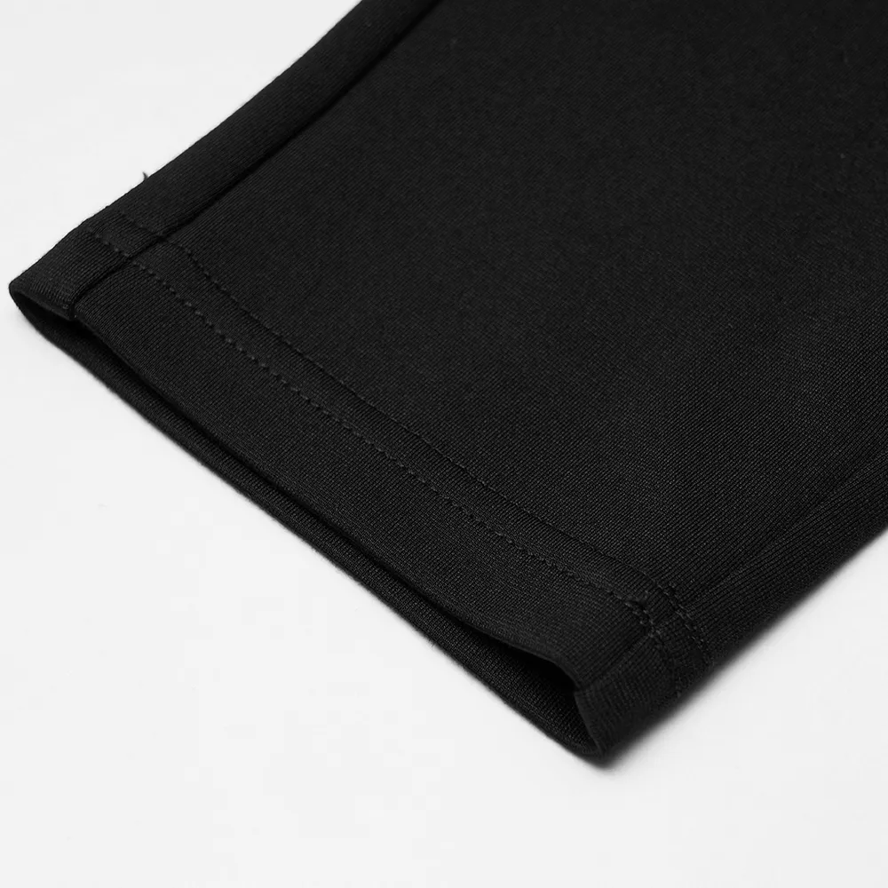 Stylish Edgy Mesh-Paneled Iron Ring Women's Leggings