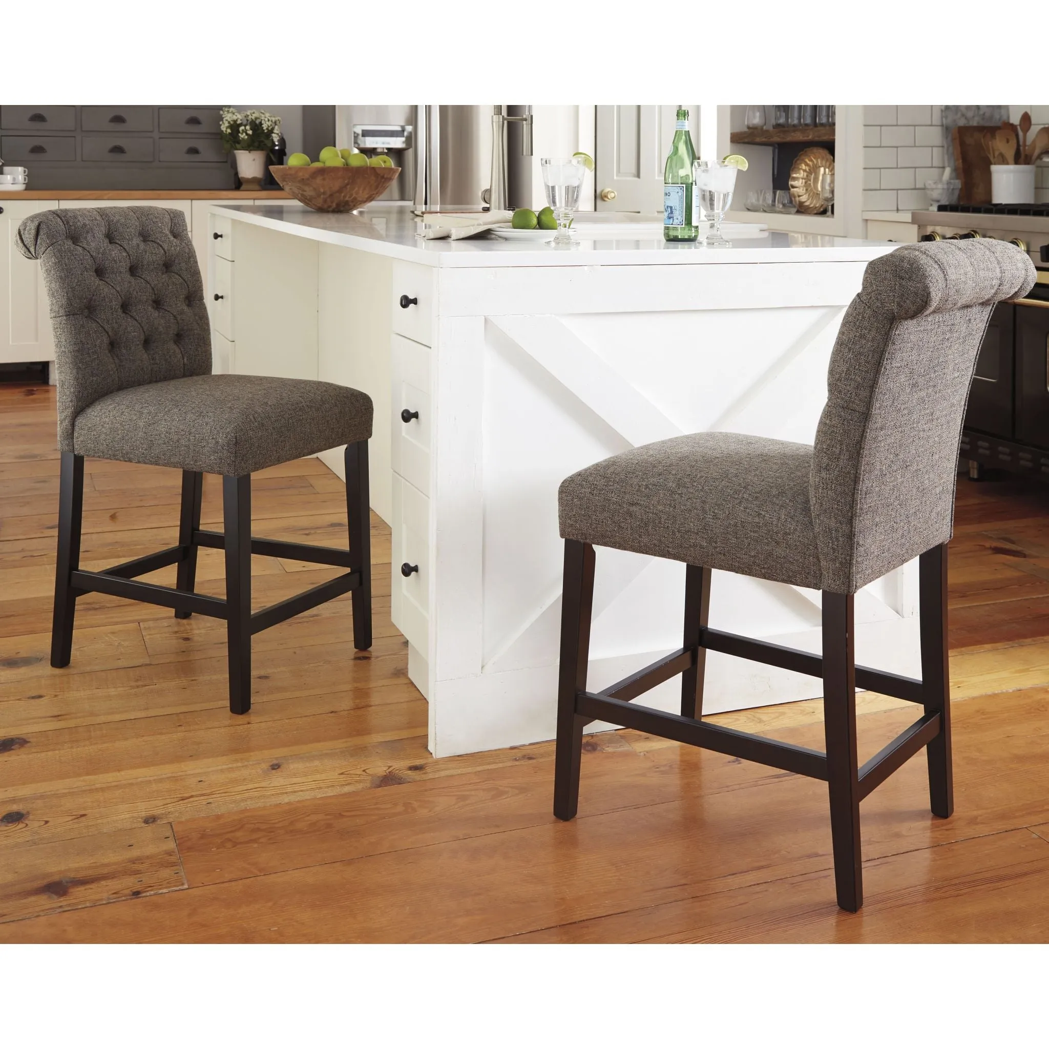 Tripton 2 Bar Stools - Graphite - (PKG000457)