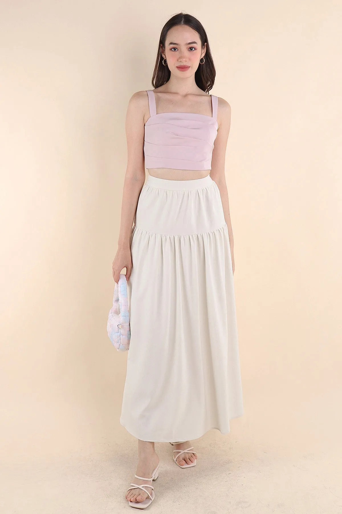 TRISTON MAXI SKIRT IN BONE