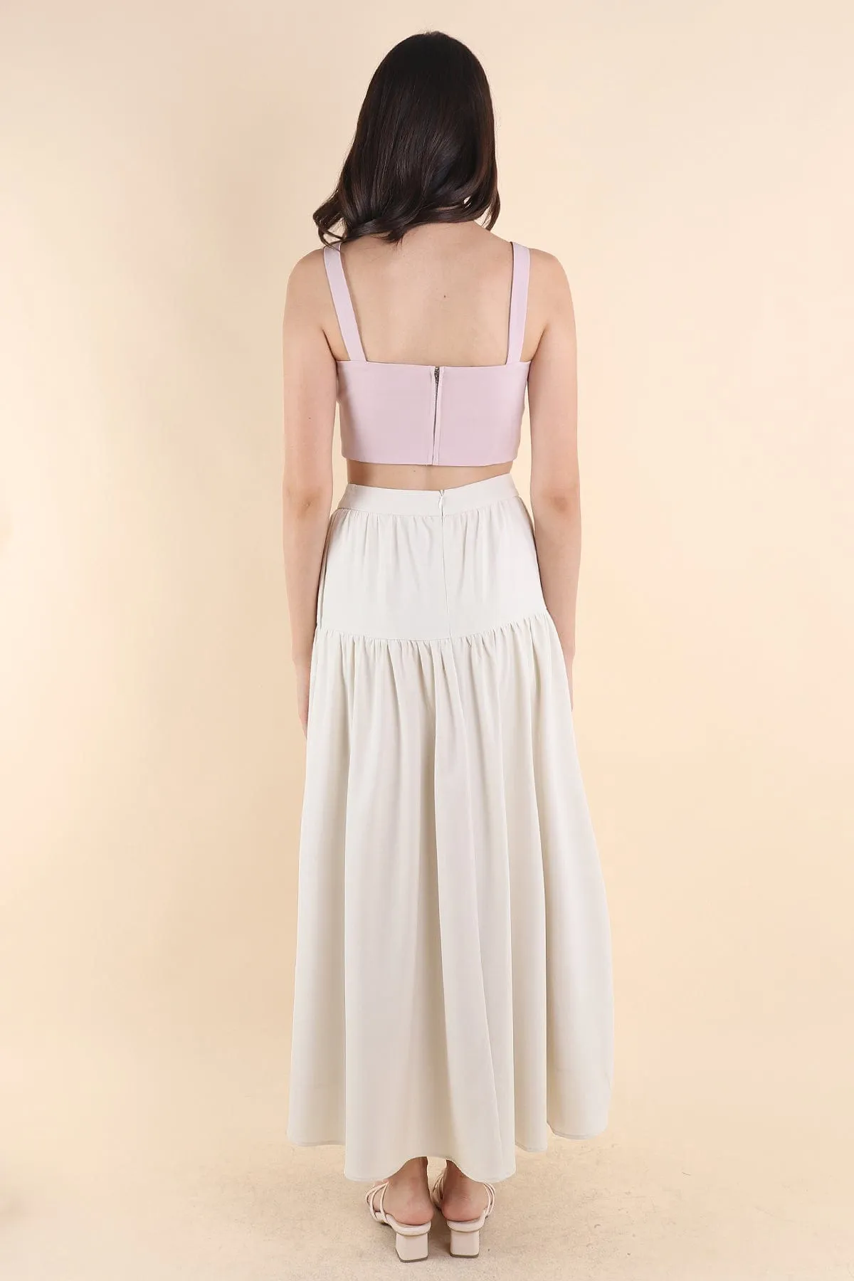 TRISTON MAXI SKIRT IN BONE