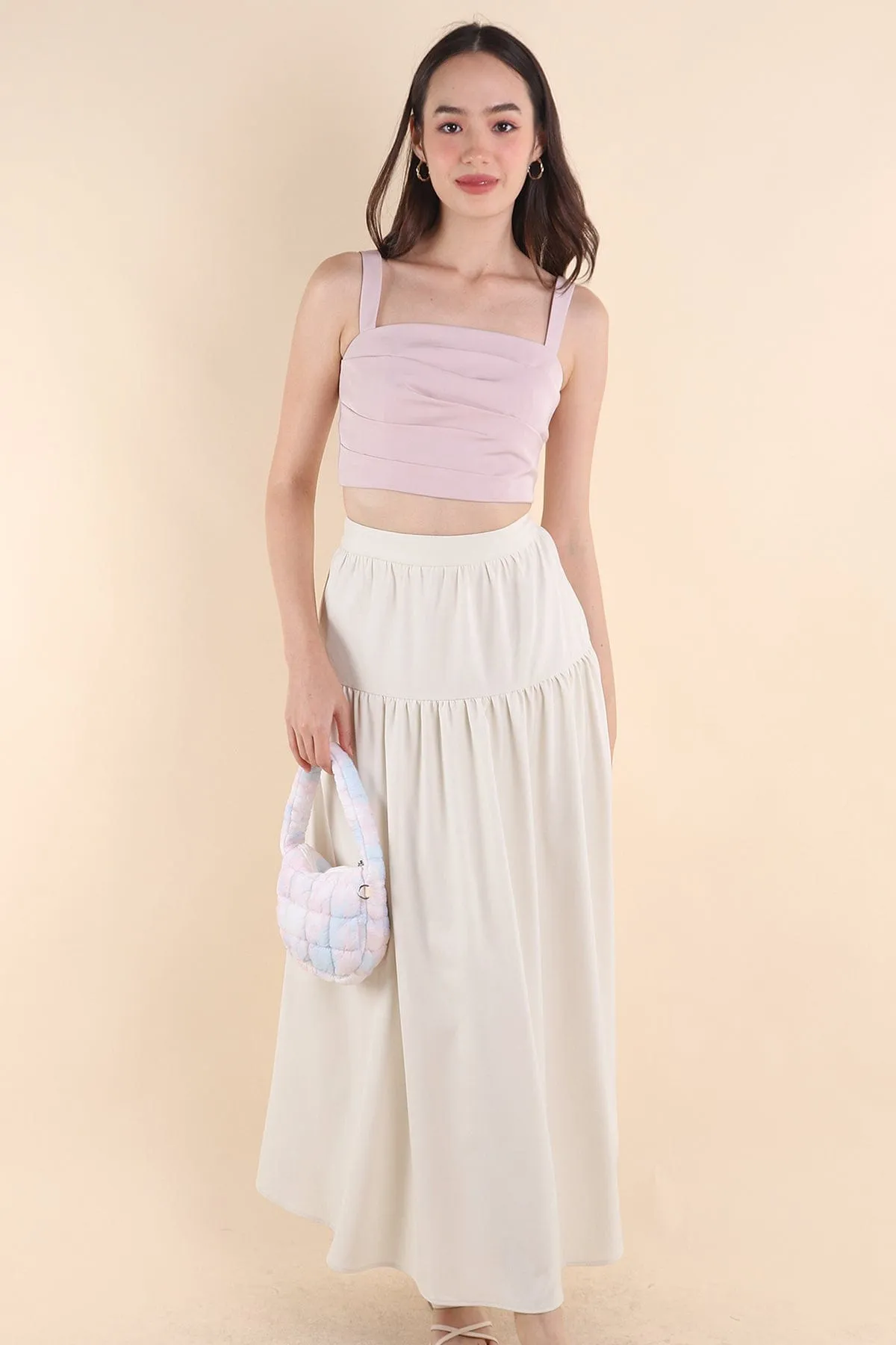 TRISTON MAXI SKIRT IN BONE