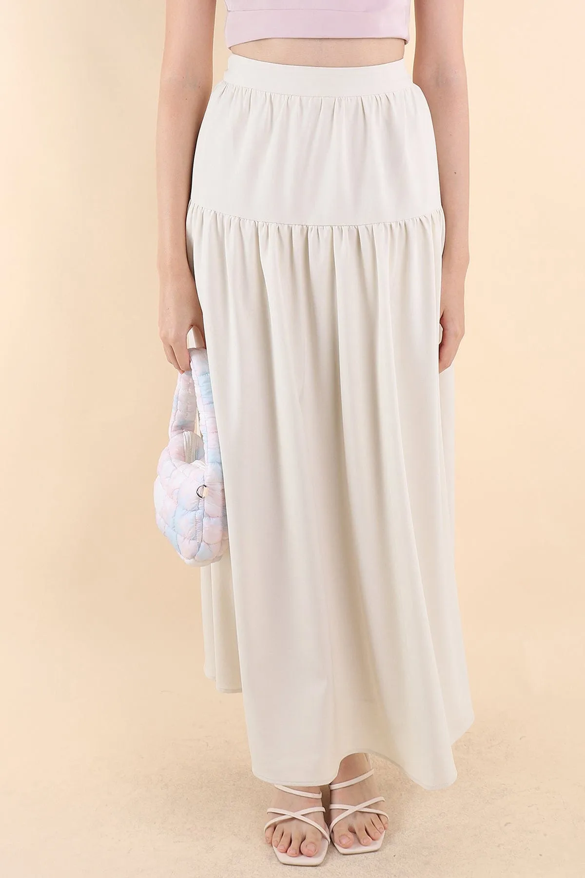 TRISTON MAXI SKIRT IN BONE