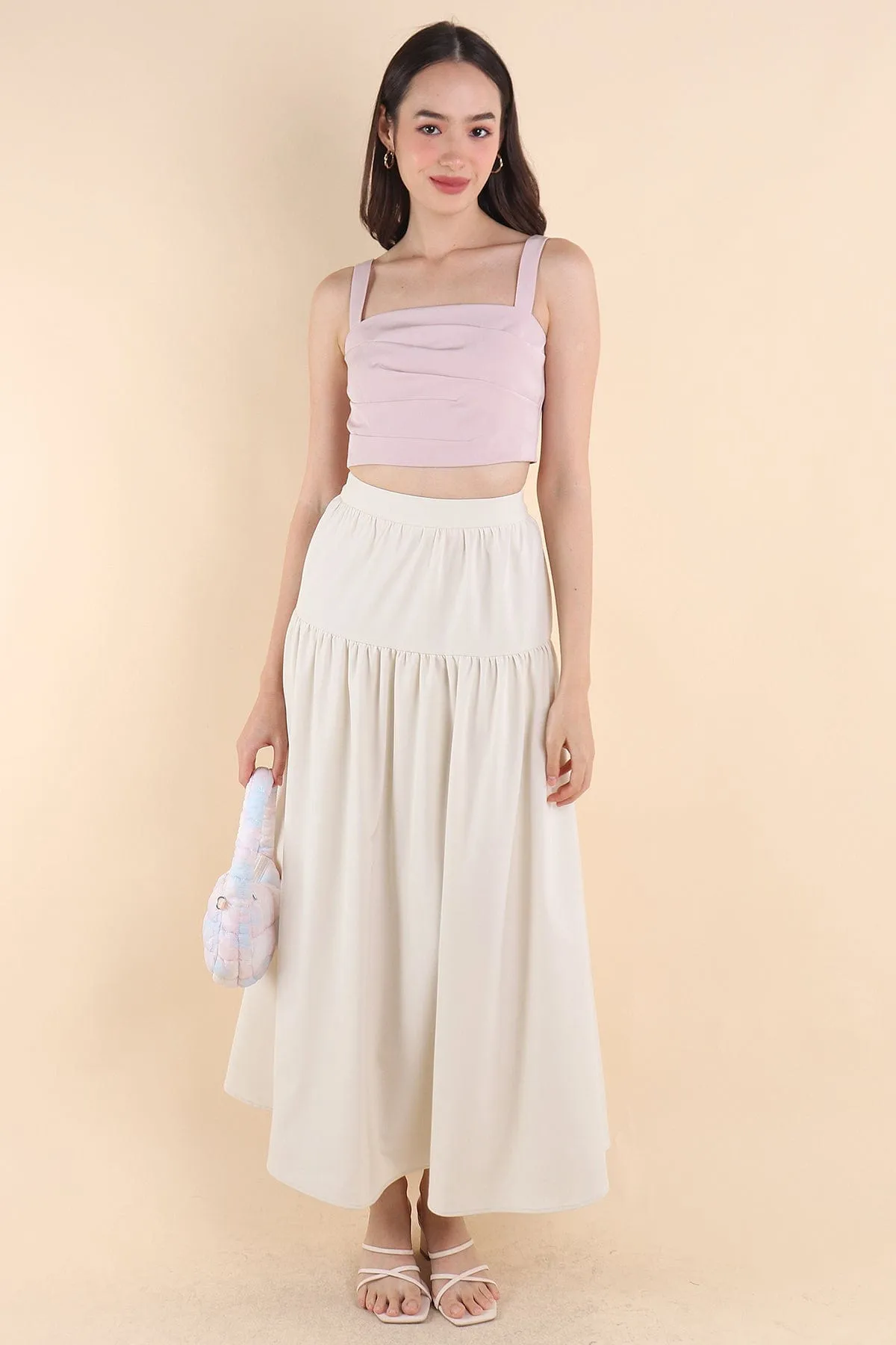 TRISTON MAXI SKIRT IN BONE