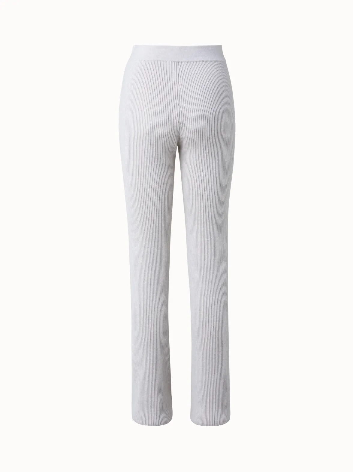 Wool Rib Knit Pants